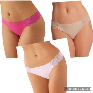 (6) b.tempt'd by Wacoal b.Bare Thong Womens